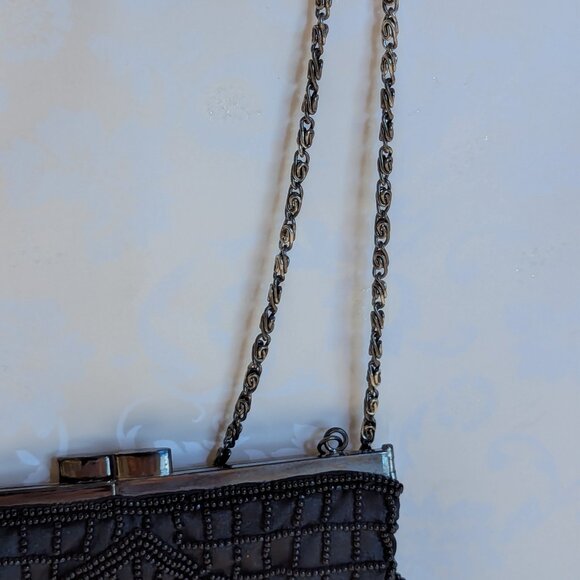 Party Dance Cross over Beaded bag Black Cocktail Elegant and can fit your cell - Picture 4 of 9